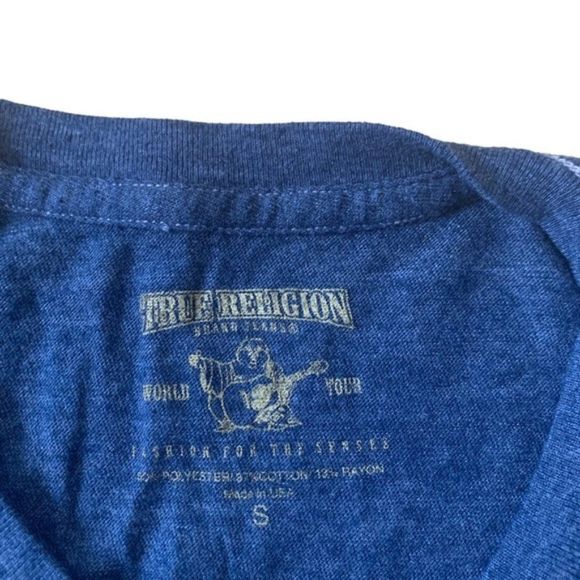 Men’s True Religion Blue Tshirt Size Small - Picture 7 of 11